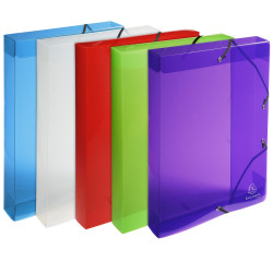 Boite de classement Exabox Dos 40mm Polypropylène Crystal Colours - A4