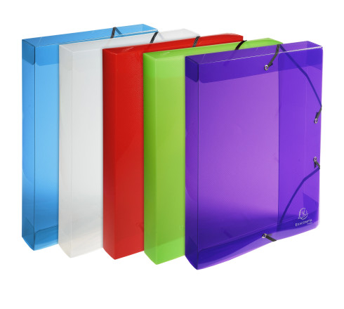 Boite de classement Exabox Dos 40mm Polypropylène Crystal Colours - A4