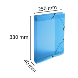 Boite de classement Exabox Dos 40mm Polypropylène Crystal Colours - A4