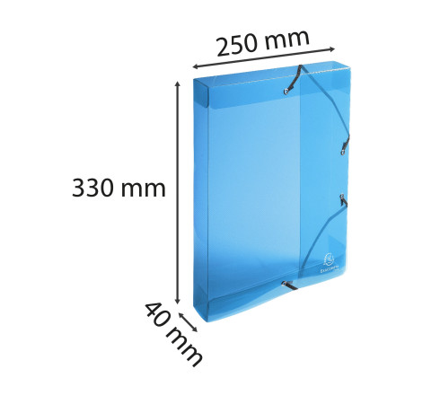 Boite de classement Exabox Dos 40mm Polypropylène Crystal Colours - A4