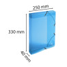 Boite de classement Exabox Dos 40mm Polypropylène Crystal Colours - A4