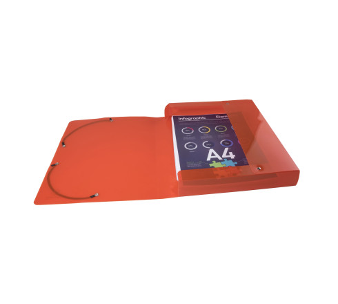 Boite de classement Exabox Dos 40mm Polypropylène Crystal Colours - A4