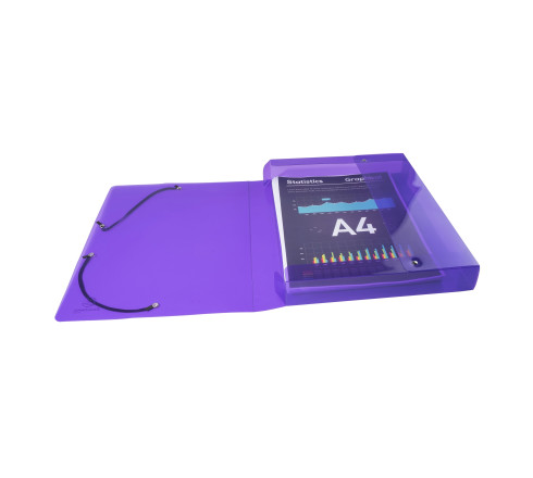 Boite de classement Exabox Dos 40mm Polypropylène Crystal Colours - A4