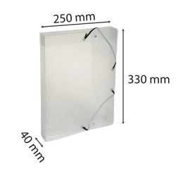 Boite de classement Exabox dos 40mm Polypropylène Crystal - A4