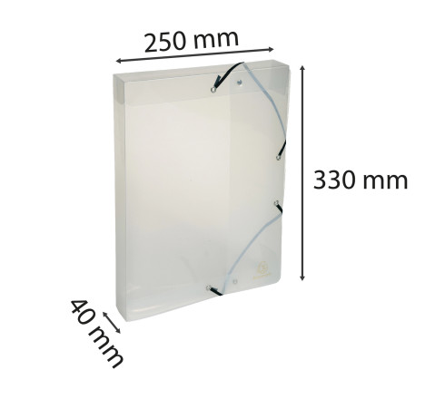 Boite de classement Exabox dos 40mm Polypropylène Crystal - A4