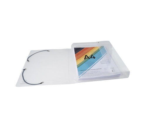 Boite de classement Exabox dos 40mm Polypropylène Crystal - A4