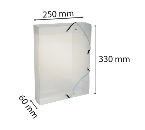 Boite de classement Exabox Dos 60mm Polypropylène Crystal - A4