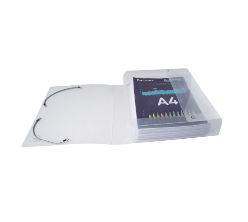 Boite de classement Exabox Dos 60mm Polypropylène Crystal - A4