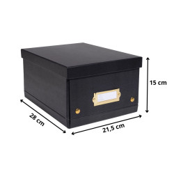 Boîte de rangement à plat carton 20x26x15cm Néo Déco