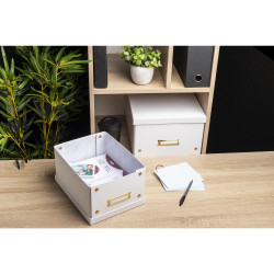 Boîte de rangement à plat carton 20x26x15cm Néo Déco