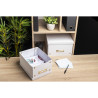 Boîte de rangement à plat carton 20x26x15cm Néo Déco