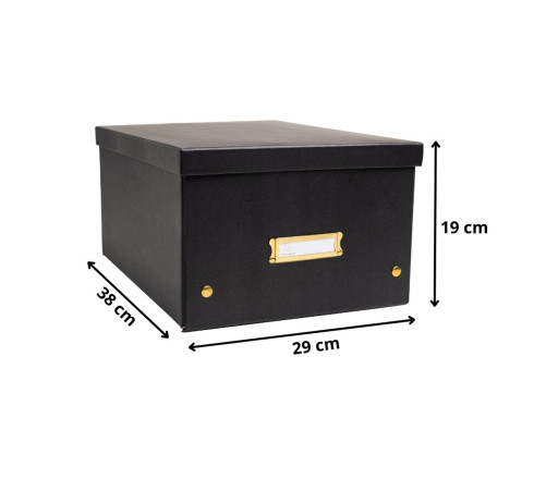 Boîte de rangement à plat carton 27x36x19cm Néo Déco