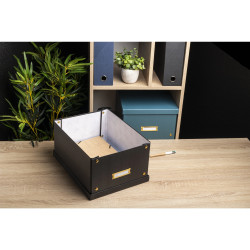 Boîte de rangement à plat carton 27x36x19cm Néo Déco