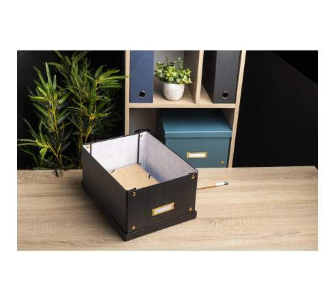 Boîte de rangement à plat carton 27x36x19cm Néo Déco