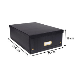Boîte de rangement à plat carton 33x50x16cm Néo Déco