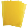 Boîte de 100 pochettes coin en polypropylène grainé 9/100ème, jaune