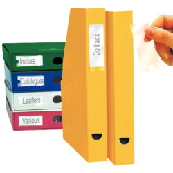 Blister de 6 porte-étiquettes adhésives en polypropylène format 55x102