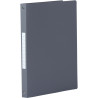 Classeur 4 anneaux en polypropylène opaque, format A4, dos 2,5 cm, gri