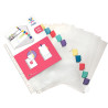 Jeu de 12 pochettes intercalaires en polypropylène + onglets colorés,