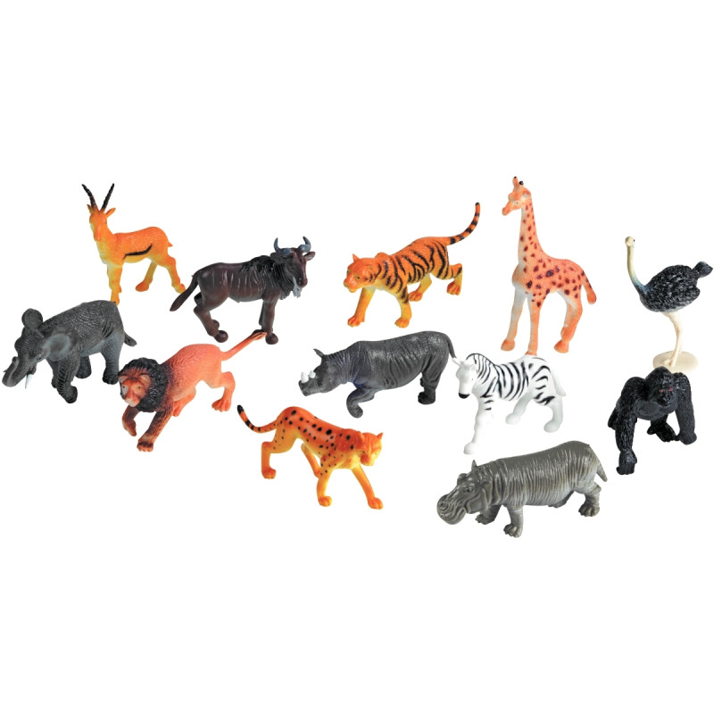 Baril de 60 petits animaux de la jungle