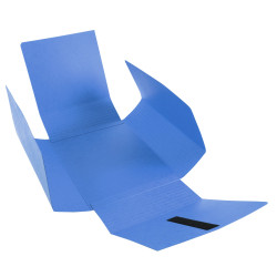 Chemise extensible 3 rabats carte lustrée sangle scratch - 24x32cm
