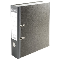 Classeur à levier papier marbre gris dos de 70mm - avec perforateur - A4.