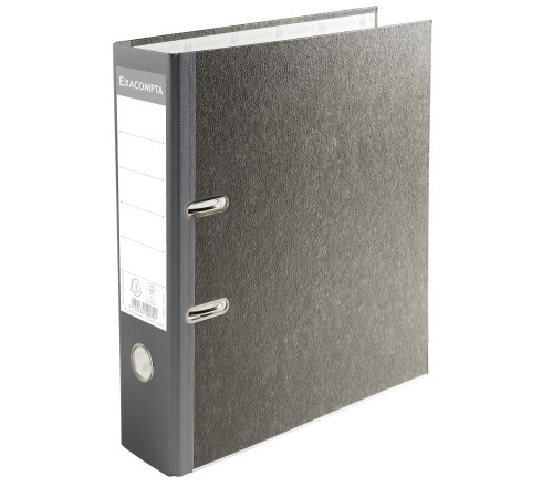 Classeur à levier papier marbre gris dos de 70mm - avec perforateur - A4.