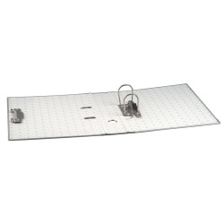 Classeur à levier papier marbre gris dos de 70mm - avec perforateur - A4.
