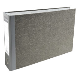 Classeur à levier papier marbre gris dos de 70mm - A4 horizontal.