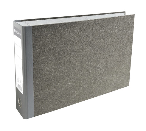 Classeur à levier papier marbre gris dos de 70mm - A4 horizontal.
