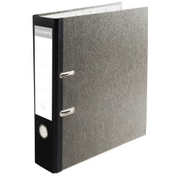 Classeurs à levier avec mécanique Prem'Touch - Papier marbré gris - Dos de 80 mm - A4 maxi.