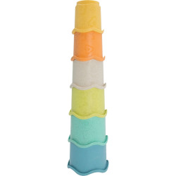 Gobelets à empiler en plastique recyclé, 6 pièces