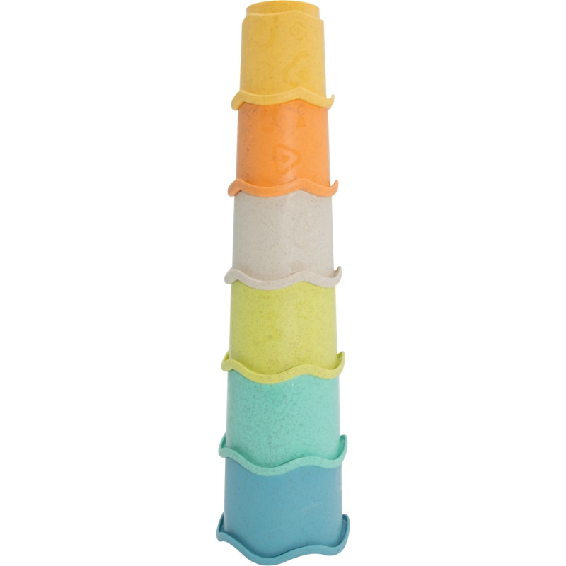 Gobelets à empiler en plastique recyclé, 6 pièces