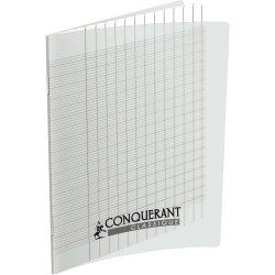 Piqûre 96 pages CONQUERANT, 17x22 cm, seyès 2,5 mm agrandi, papier 90g