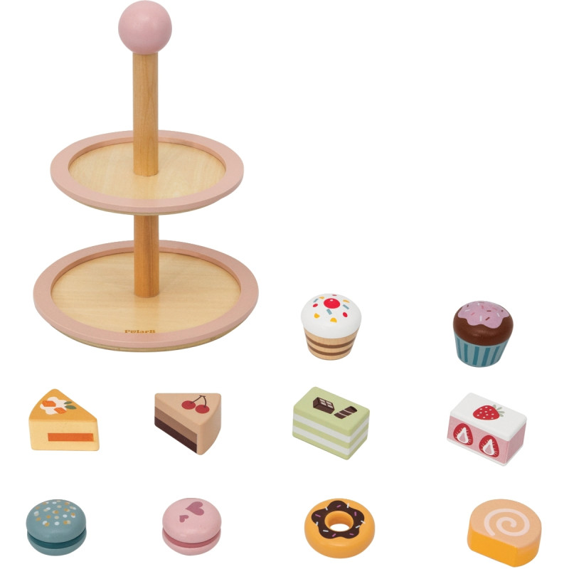 Présentoir de 10 gâteaux en bois