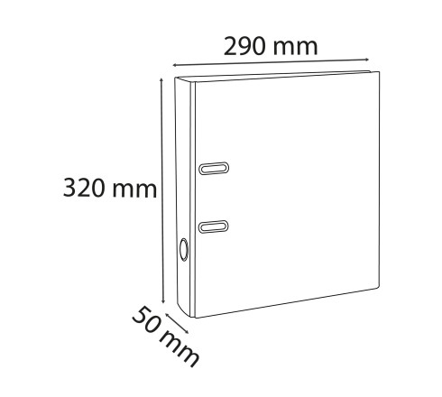 Classeur à levier export PVC A4 dos de 50mm.