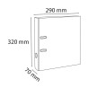 Classeur à levier export PVC A4 dos de 70mm.