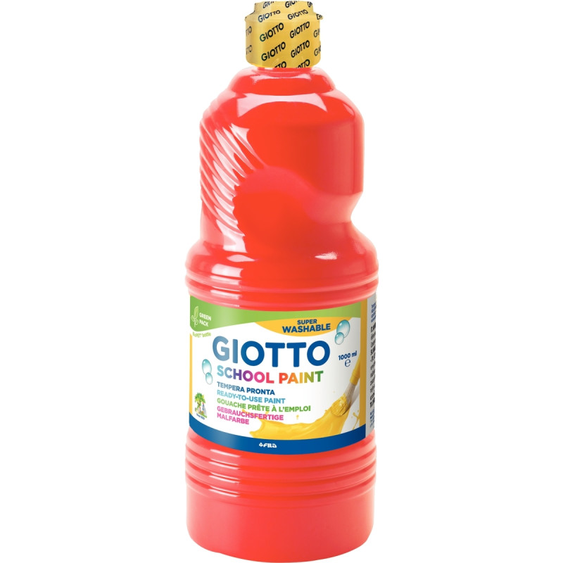 Flacon de 1 L de gouache liquide lavable GIOTTO coloris rouge