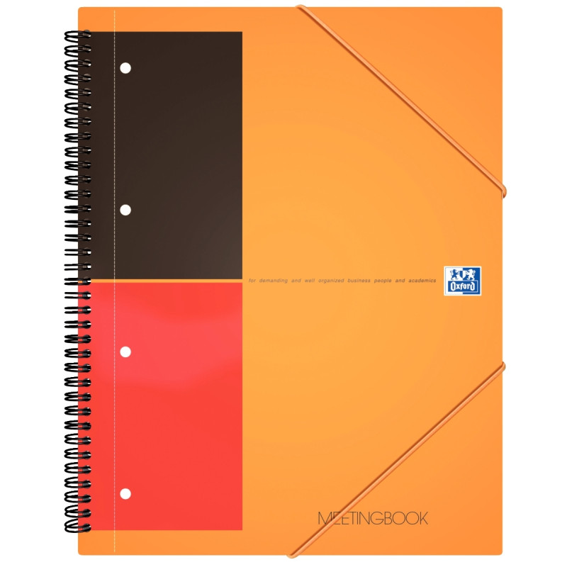 Reliure intégrale MEETINGBOOK format A4+ ligné 6 mm, 160 pages perforé