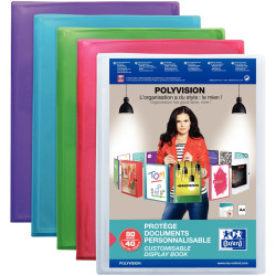 Protège-documents personnalisable POLYVISION 120 vues, coloris assorti