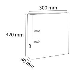 Classeur à levier Prem'Touch intérieur et extérieur en polypropylène - Dos 80mm - A4 maxi