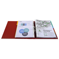 Classeur à levier Prem'Touch intérieur et extérieur en polypropylène - Dos 80mm - A4 maxi