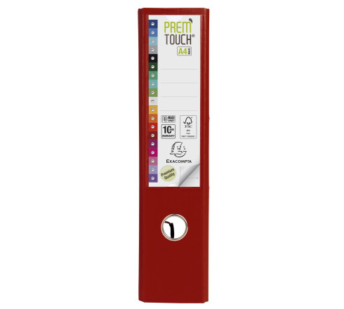 Classeur à levier Prem'Touch intérieur et extérieur en polypropylène - Dos 80mm - A4 maxi