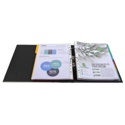 Classeur à levier Prem'Touch intérieur et extérieur en polypropylène - Dos 80mm - A4 maxi