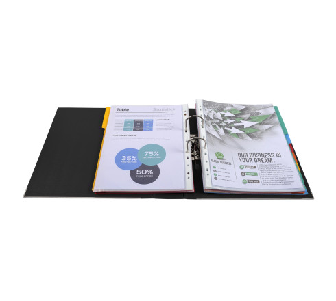 Classeur à levier Prem'Touch intérieur et extérieur en polypropylène - Dos 80mm - A4 maxi