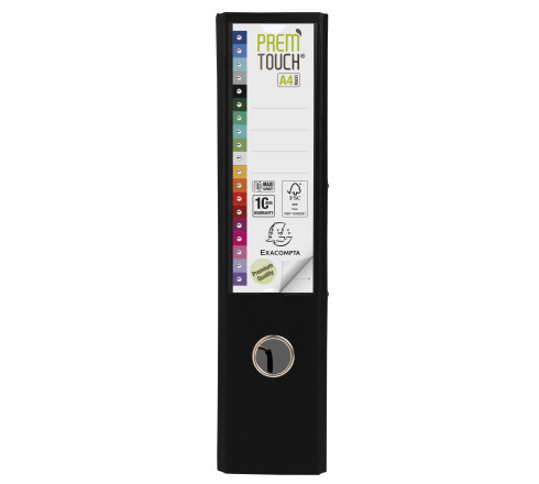 Classeur à levier Prem'Touch intérieur et extérieur en polypropylène - Dos 80mm - A4 maxi