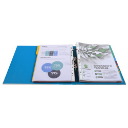 Classeur à levier Prem'Touch intérieur et extérieur en polypropylène - Dos 80mm - A4 maxi