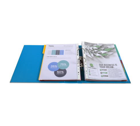 Classeur à levier Prem'Touch intérieur et extérieur en polypropylène - Dos 80mm - A4 maxi