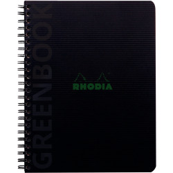 Cahier GREENBOOK couverture polypropylène, 160 pages perforées, format