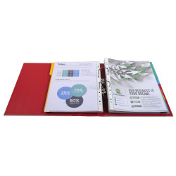 Classeur à levier Prem'Touch intérieur et extérieur en polypropylène - Dos 80mm - A4 maxi
